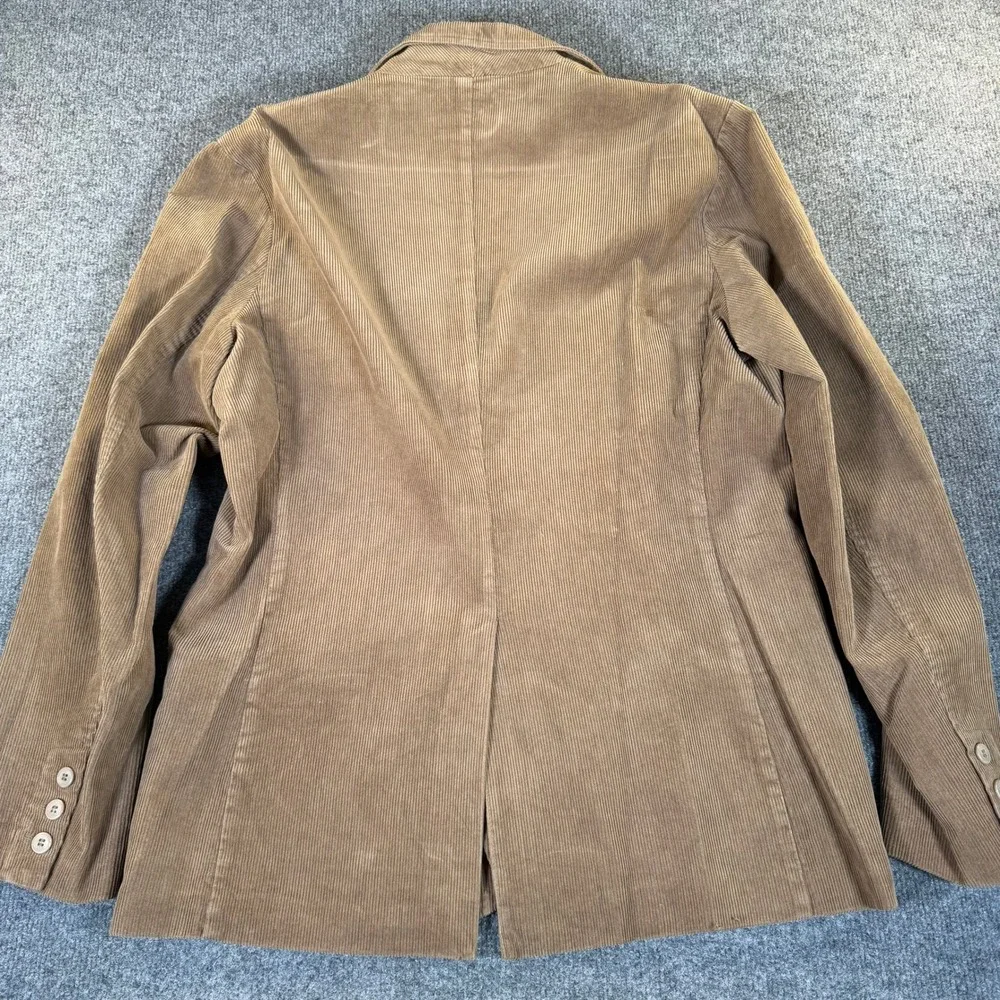 Pop Icon Mens Tan Brown Corduroy Blazer Two Button Sport Coat Jacket Size M